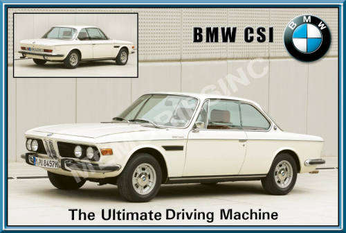 BMW CSI (70's) - Classic Metal Sign