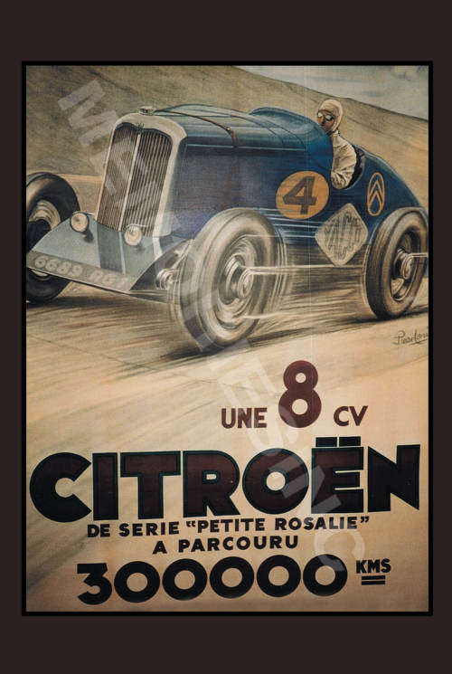 Retro Citroen Poster - Classic Metal Sign