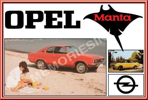 Opel Manta (70's) - Classic Metal Sign