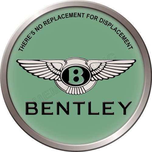Bentley - Round Classic Metal Sign (Light Green)