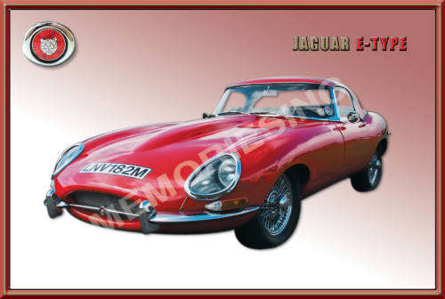 Jaguar E-Type - Classic Metal Sign