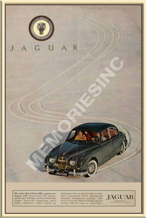 Jaguar 3.8s (60's) - Classic Metal Sign