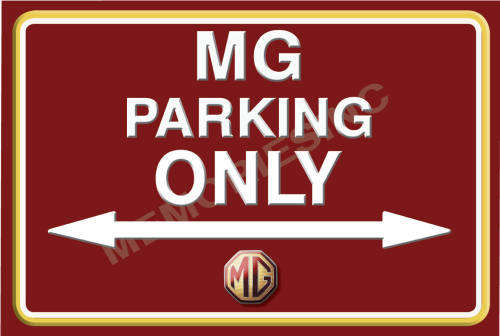 MG Parking Only - Landscape - Classic Metal Sign