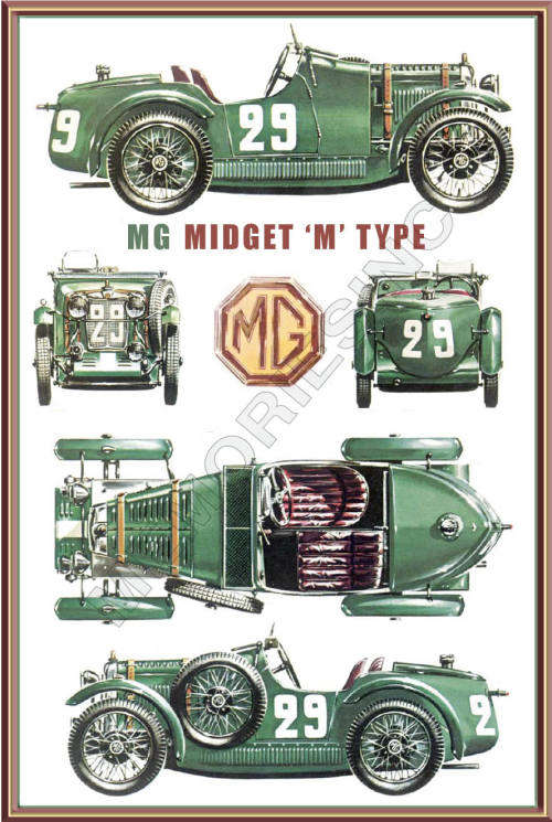MG Midget M Type - Classic Metal Sign