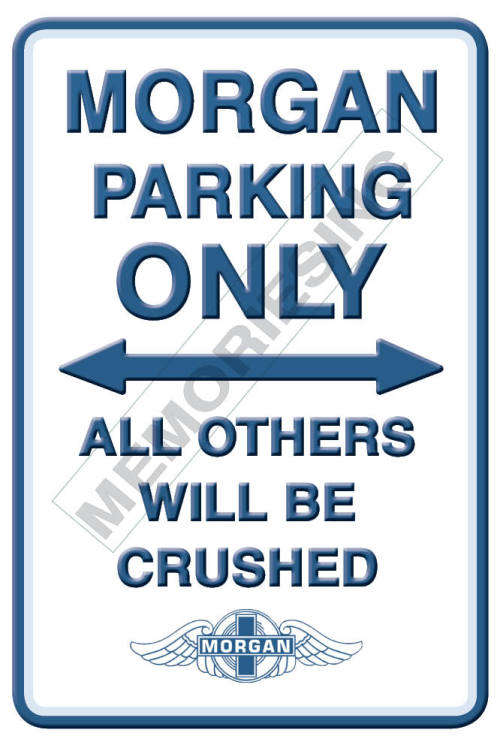 Morgan Parking Only - Portrait - Classic Metal Sign