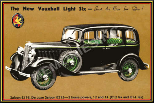 Vauxhall Light Six (33) - Classic Metal Sign
