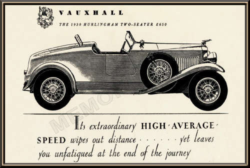 Vauxhall Hurlingham 2 Seater (30) - Classic Metal Sign