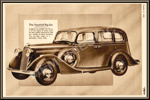 Vauxhall Big Six (36) - Classic Metal Sign
