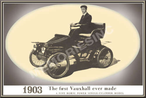 Vauxhall - First Model (1903) - Classic Metal Sign