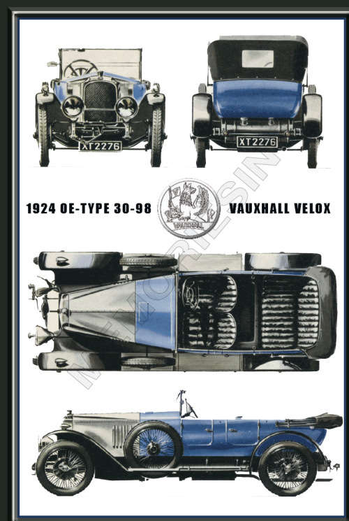 Vauxhall Velox Type 30-98 (24) - Classic Metal Sign