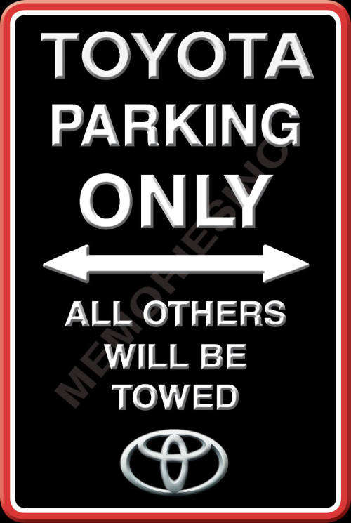Toyota Parking - Portrait - Classic Metal Sign