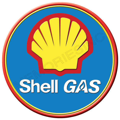 Gasoline - Shell Gas - Classic Round Metal Sign