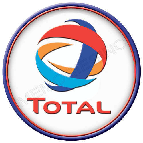 Gasoline - Total Gas Modern - Classic Round Metal Sign