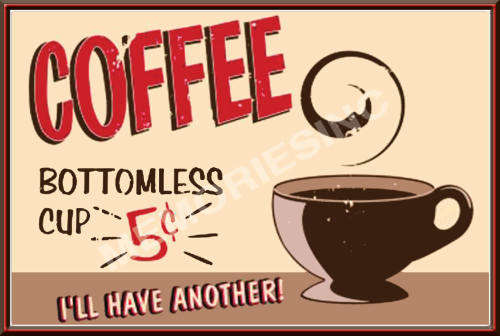 Home Decor - Coffee 5c - Classic Metal Sign