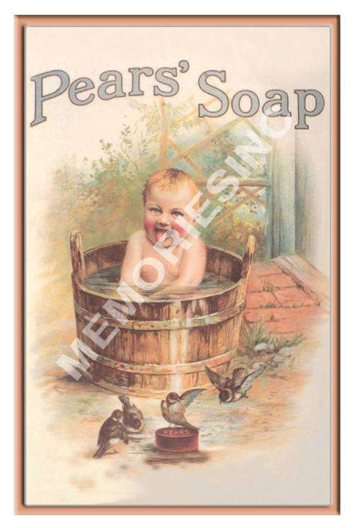 Pears Boy in Tub - Classic Metal Sign