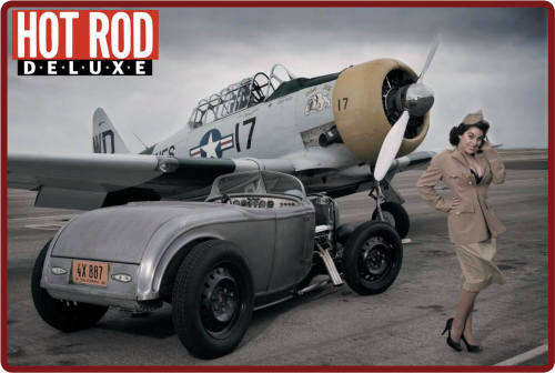 Hot Rod - Airplane - Metal Sign