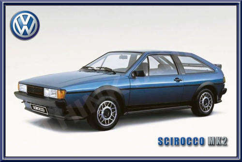 VW Scirocco MK2 - Classic Metal Sign