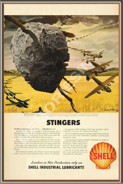 Shell Aviation - Stingers - Classic Metal Sign
