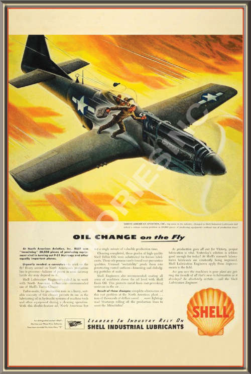 Shell Aviation - On the Fly - Classic Metal Sign