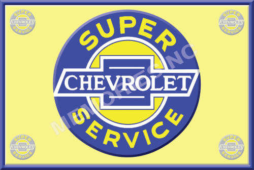 Chevrolet Service - Classic Metal Sign