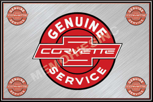 Corvette Service - Classic Metal Sign