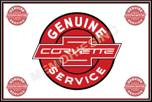 Corvette Service - Classic Metal Sign