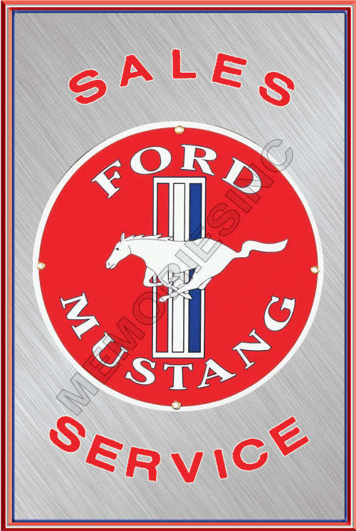 Ford Mustang Sales Service - Classic Metal Sign