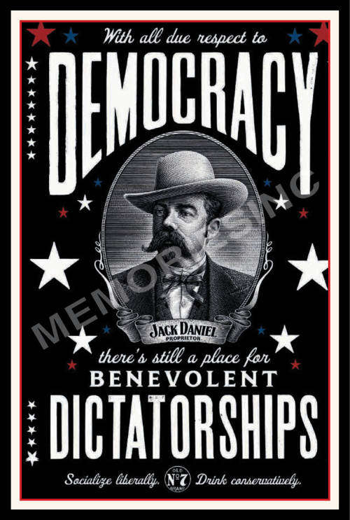 Jack Daniels - Democracy - Classic Metal Sign