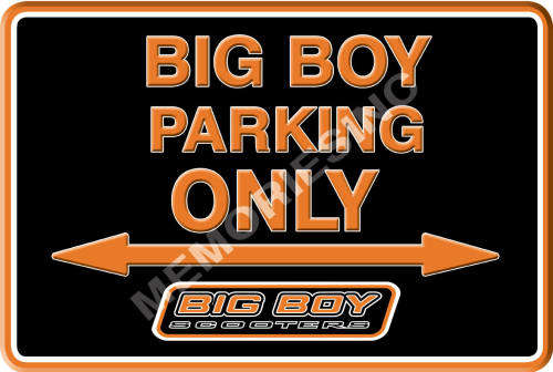 Big Boy Parking - Landscape - Classic Metal Sign