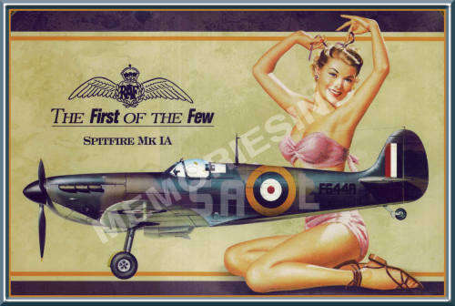 Spitfire - MK1A - Classic Metal Sign