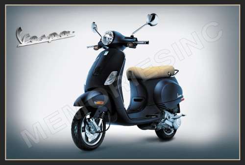 Vespa Black - Classic Metal Sign