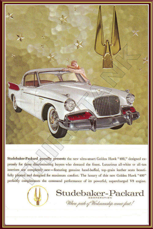 Studebaker GoldenHawk (4457)- Classic Metal Sign