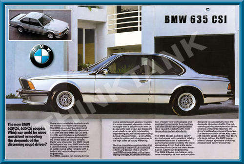 BMW 635 CSI (1980) - Classic Metal Sign
