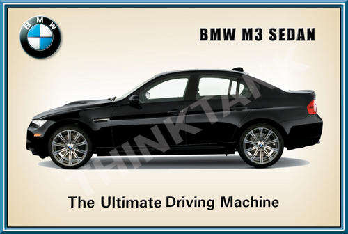 BMW M3 4 Door Sedan (2011) - Classic Metal Sign