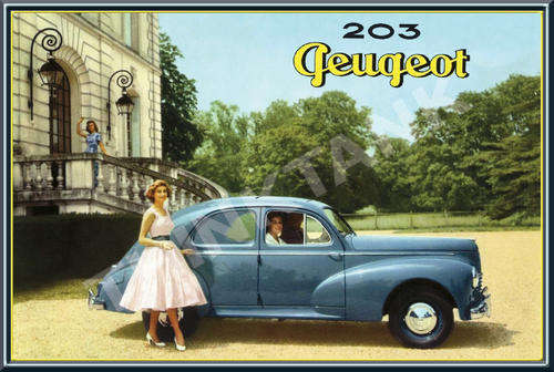 Peugeot 203 (4457) - Classic Metal Sign