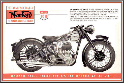 Norton 16H (1948) - Classic Metal Sign