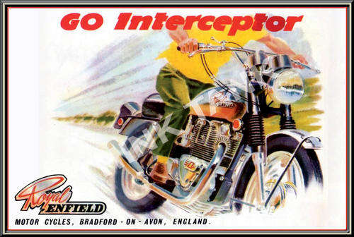 Royal Enfield Interceptor (1984) - Classic Metal Sign