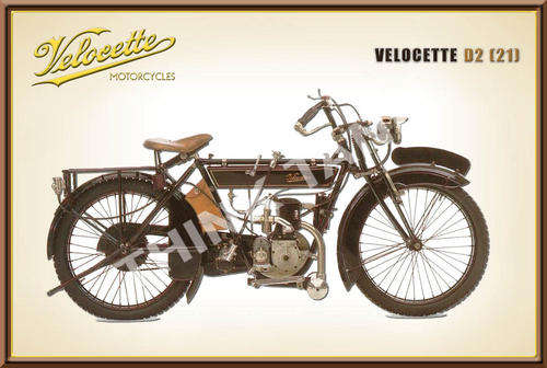 Velocette D2 (1921). - Classic Metal Sign