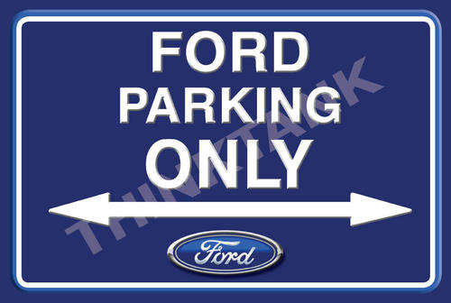 Ford Parking Only - Landscape - Classic Metal Sign