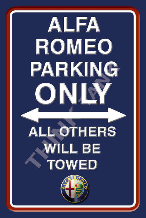 Alfa Romeo Portrait Metal Sign