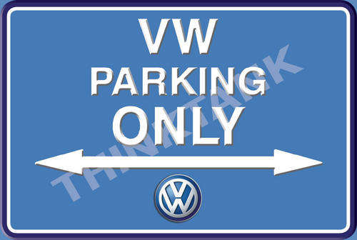VW Parking Only - Landscape - Classic Metal Sign