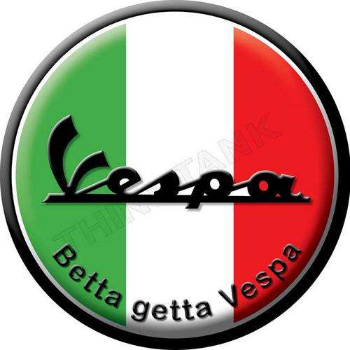Vespa - Betta Get Vespa - Classic Round Metal Sign