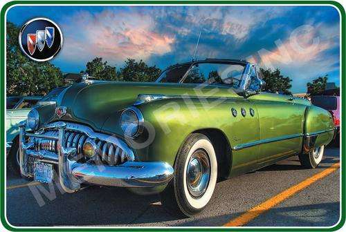 Retro Buick - Landscape - Classic Metal Sign
