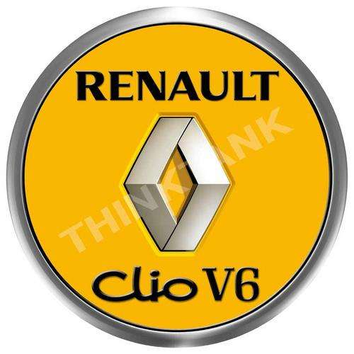 Renault Clio V6 - Classic Round Metal Sign