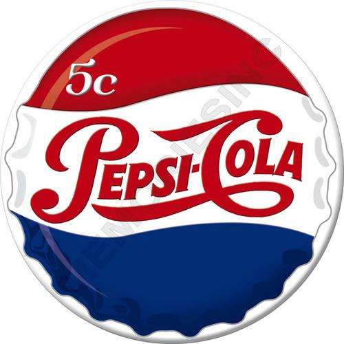 Pepsi - 5c - Classic Round Metal Sign