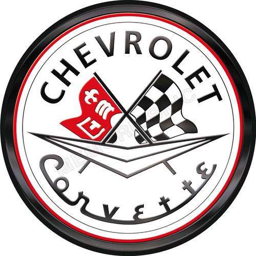 Chevrolet Corvette - Classic Round Metal Sign