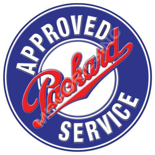 Packard - Approved Service - Classic Round Metal Sign