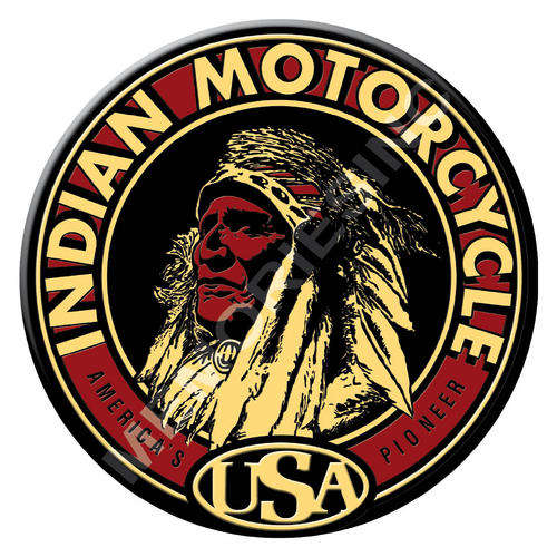 Indian Motorcycle - Americas Pioneer - Classic Round Metal Sign