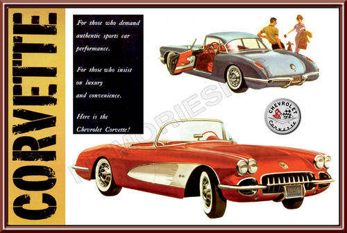 Chevy Corvette (4459) - Classic Metal Sign