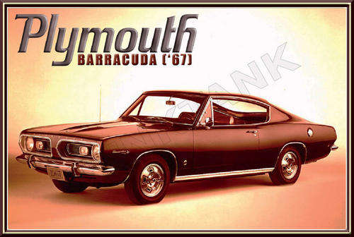 Plymouth Barracuda (1967) - Classic Metal Sign